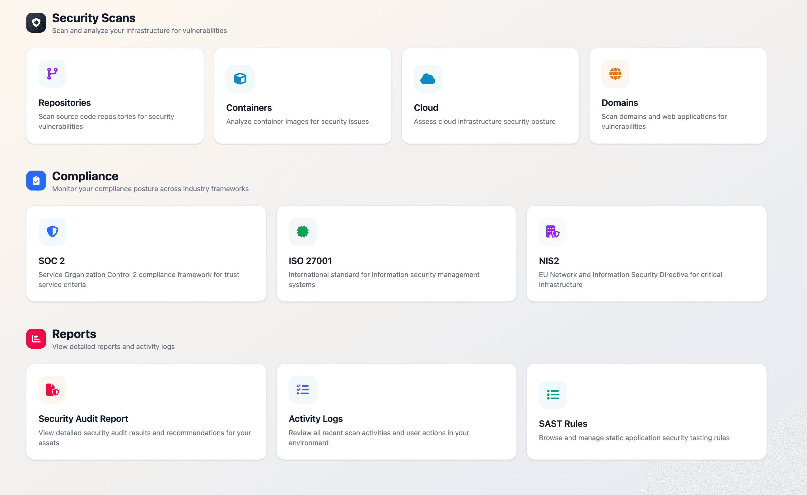 RiskVision security scans dashboard for cloud risk and compliance visibility
